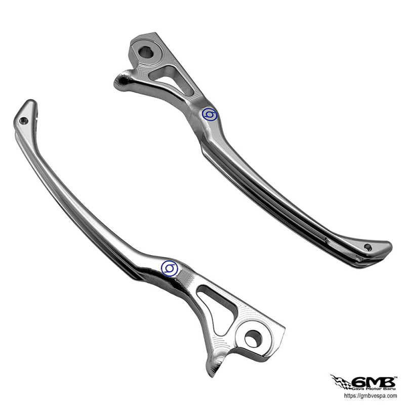 1O1 Factory CNC Brake Lever for Vespa GTS/GTV Keyless Silver