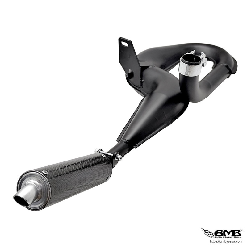 Simonini Racing Exhaust Right Hand Side Black With Carbon Silencer