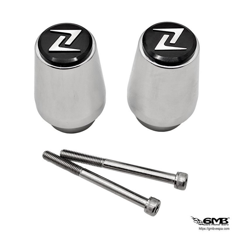 Zelioni Bar end Vespa GTS Chrome for mirror With Black Logo