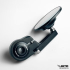 HD Corse Round Shape Back Mirror Black