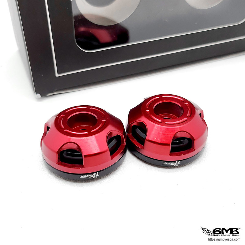 HT Factory Bar End Black Red
