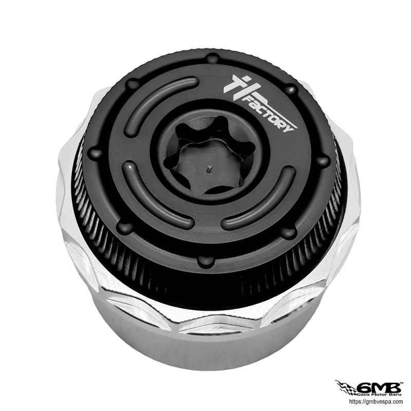 HT Factory Bolt Rear Axe Cover Vespa Sprint (also fit for front pulley) Black Silver
