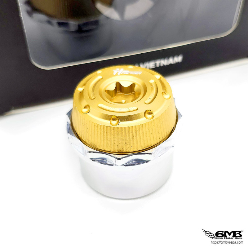 HT Factory Bolt Rear Axe Cover Vespa Sprint (also fit for front pulley) Silver Gold
