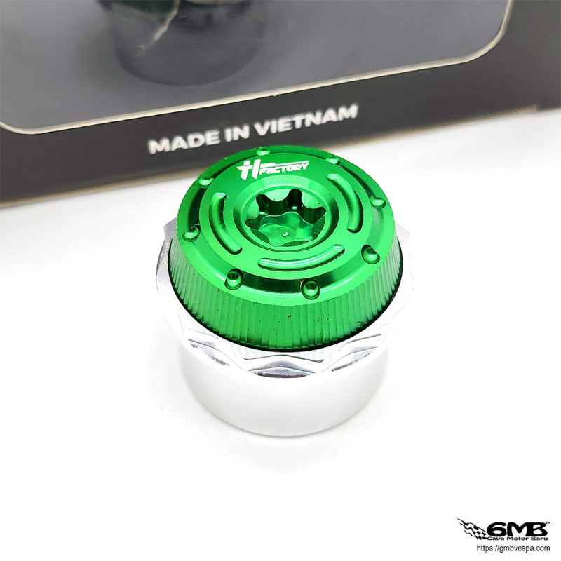HT Factory Bolt Rear Axe Cover Vespa Sprint (also fit for front pulley) Silver Green