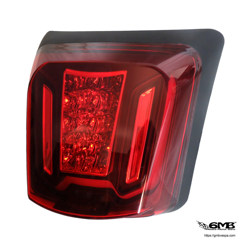 Zelioni New Dynamic LED Stoplamp for Vespa GTS Black Red