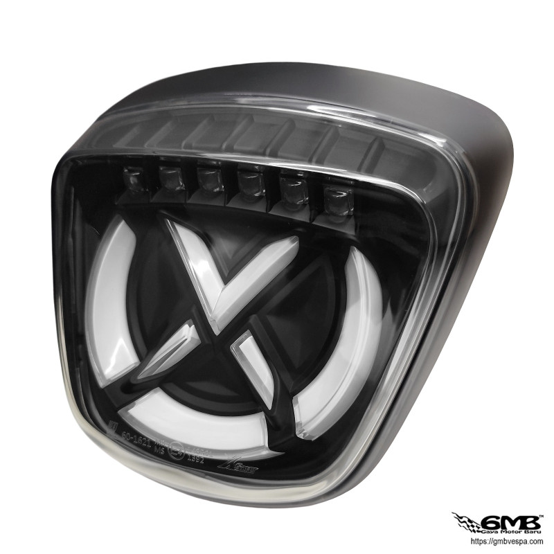 XStorm Stop Lamp Vespa Sprint & Primavera Black on Black White LED