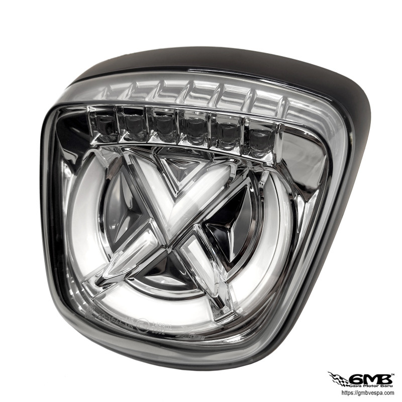 XStorm Stop Lamp Vespa Sprint & Primavera Black Chrome