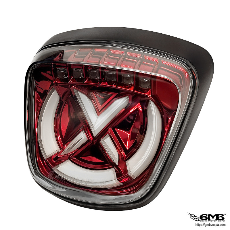 XStorm Stop Lamp Vespa Sprint & Primavera Black Red