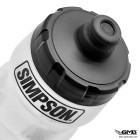 Simpson Original Water Bottle White Black Cap 