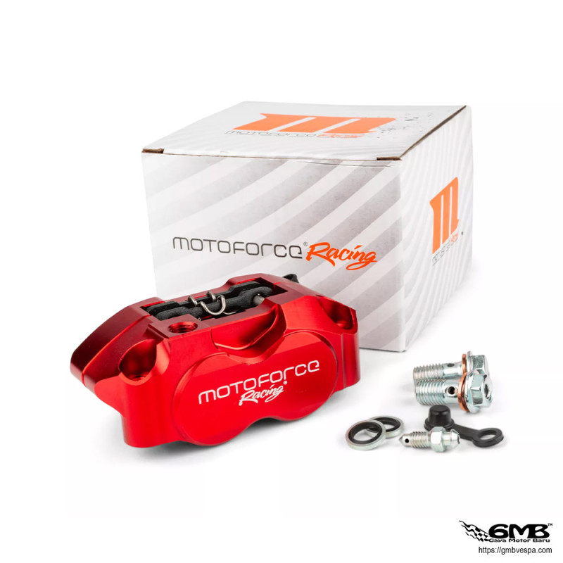 MotoForce Caliper 4 Piston Racing Red