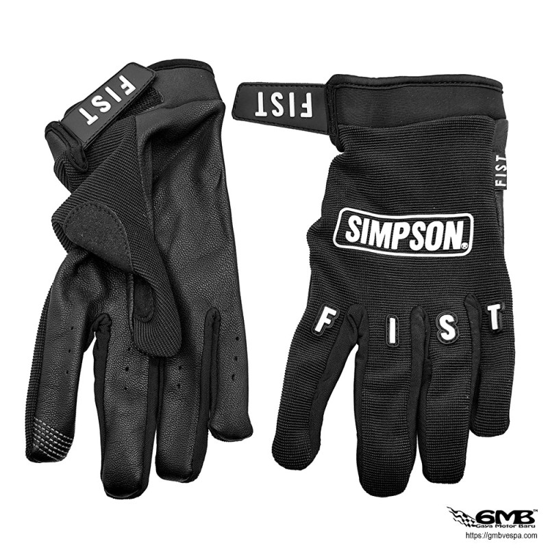 Simpson Glove Fist Logo Black/White Size XXL 