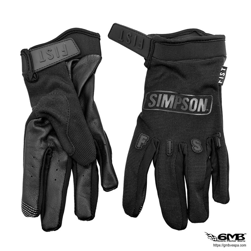 Simpson Glove Fist Noctrun Black/Black Size XL 