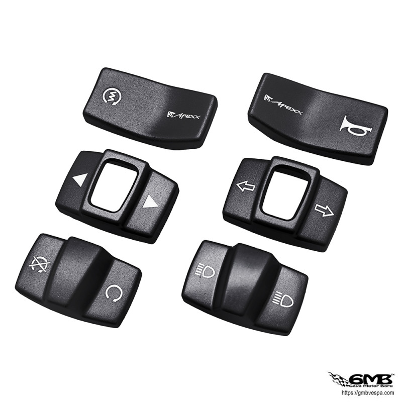 Apexx Factory CNC Switch Cover Set Black