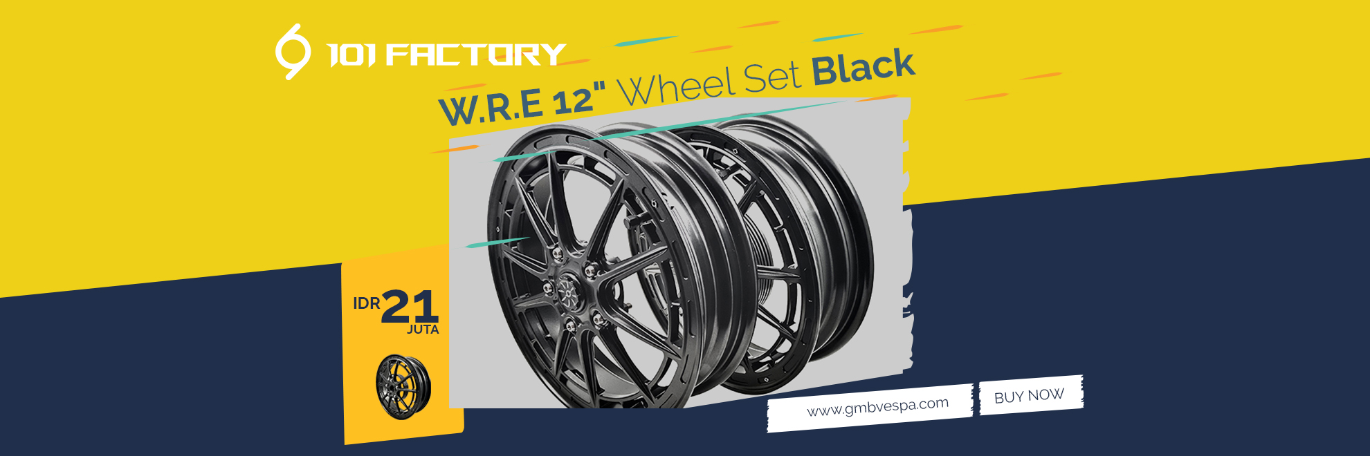 1O1 Factory W.R.E 12" Wheel Set Black