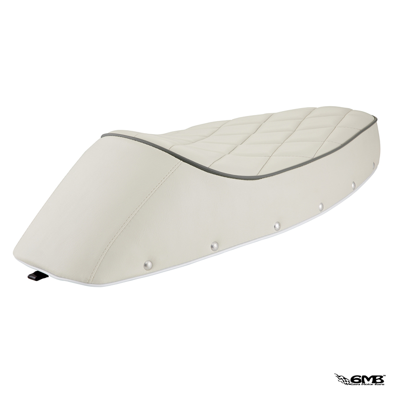 Diamond Shape Stitching White Sport Seat for Vespa PX
