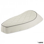 Diamond Shape Stitching White Sport Seat for Vespa PX
