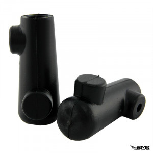 Stand Pads (Pair) in Black Rubber Inside Ø16mm Ve...