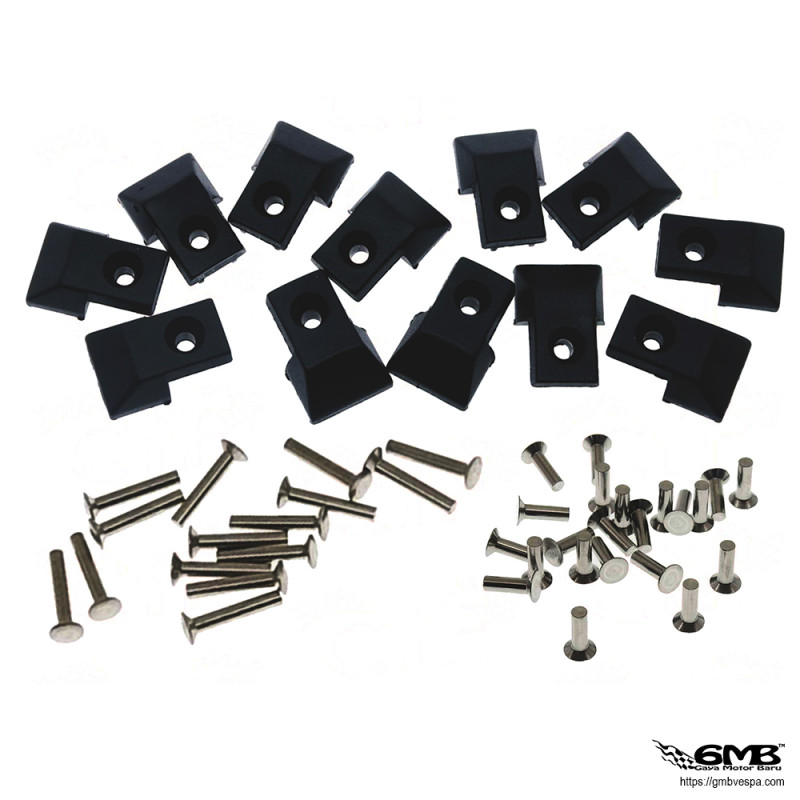 CIF Pads & Rivets Set  for Floor rail kit Vespa PX (Kuku Macan)