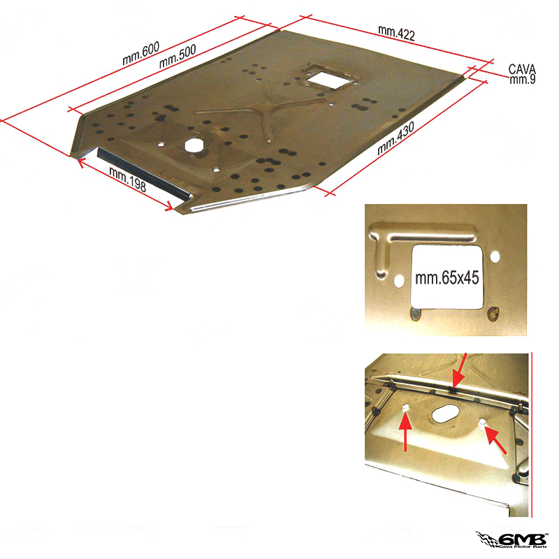 CIF Floorboard (Dek) Vespa PTS, 50, 90, 125 Primavera