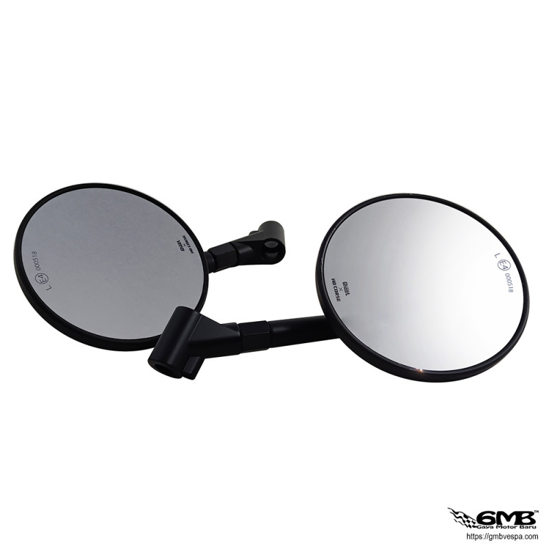 HD Corse Back Mirror Round Shape Black