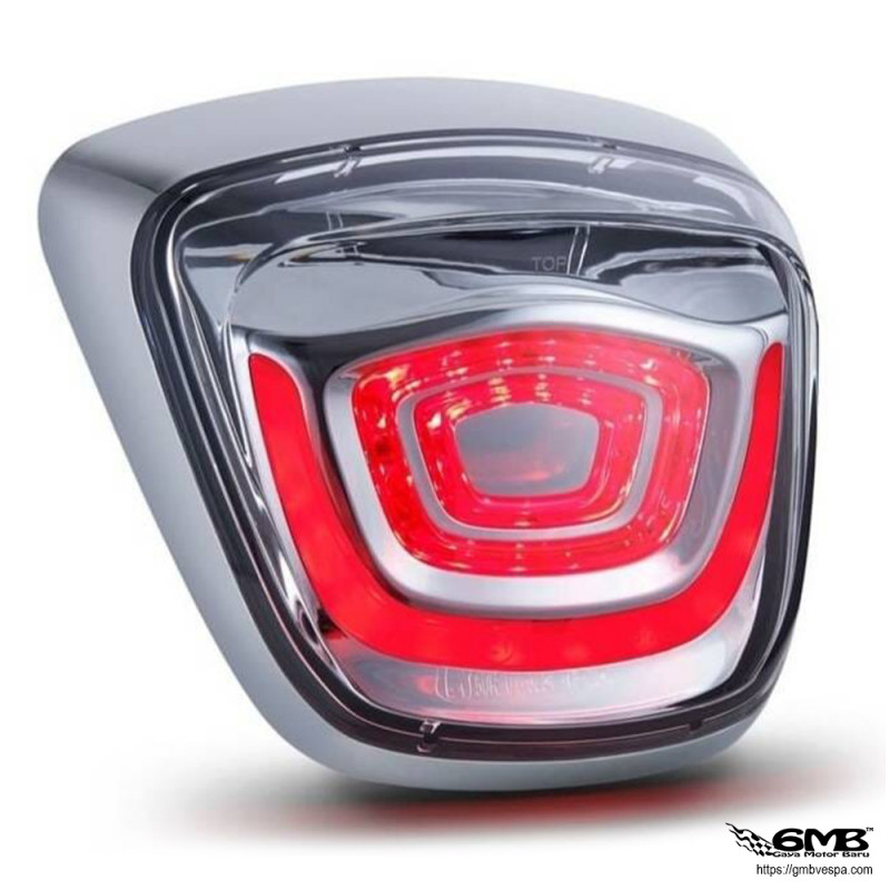 HD Corse Stop lamp for Vespa Sprint - Clear Lens Chrome Frame