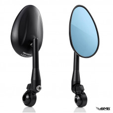 HD Corse Oval Shape Back Mirror Black