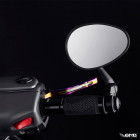 HD Corse Oval Shape Back Mirror Black