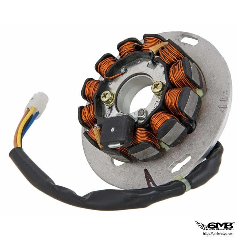 Piaggio Stator Plate 12 coils 4 wires multi plug for Vespa PX
