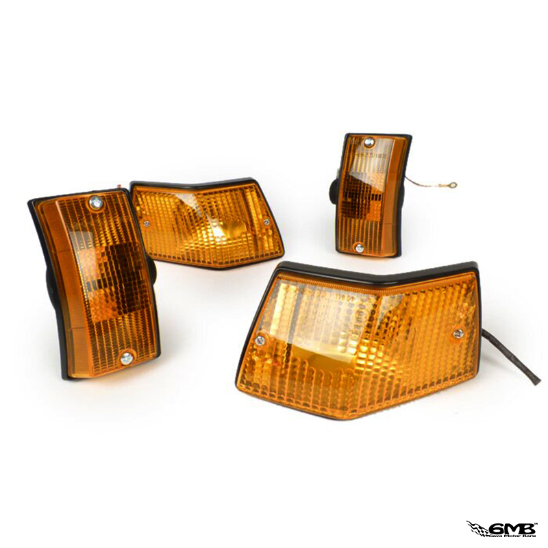 Siem Indicator Set for Vespa PX Yellow Lens Black Casing