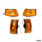 Siem Indicator Set for Vespa PX Yellow Lens Black Casing