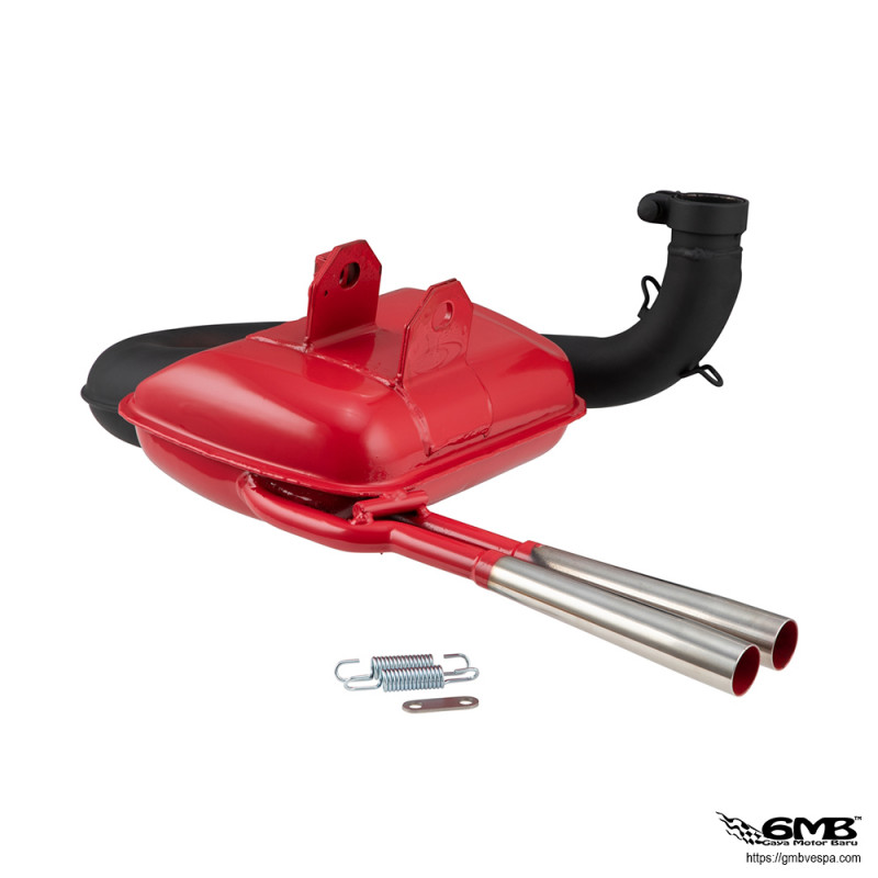 SIP Road  3.0 Racing Exhaust Sport Style for Vespa PX150 Steel Red