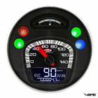 SIP Speedometer Vespa New PX (black face)