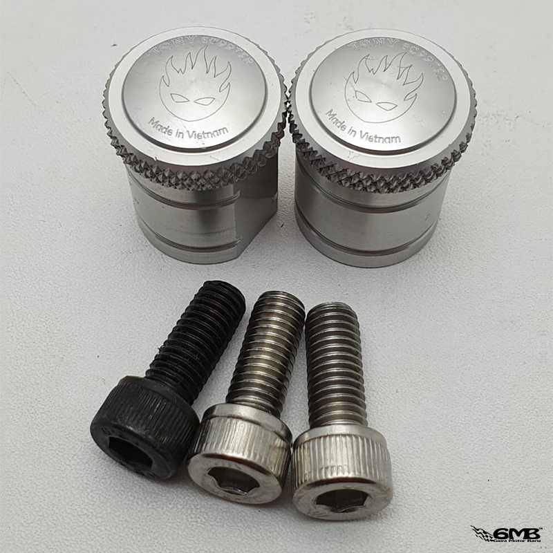 Tony Scooter Mirror Hole Cover Silver All Modern Vespa