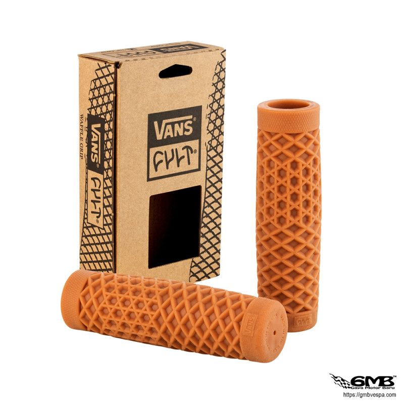 Vans Cult Waffle Grips for Universal Modern & Classic Vespa - Brown