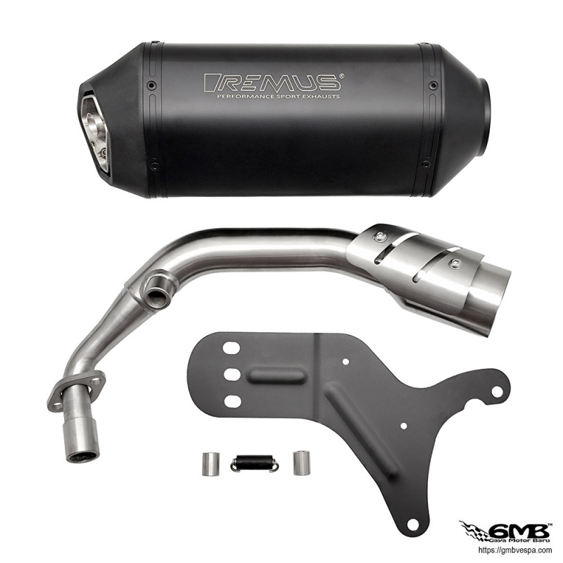 Remus Racing Exhaust Vespa Sprint/Primavera 3V iGet Black Silencer