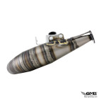 SIP Performance Mustang 2.1 Racing Exhaust, Design by Nordspeed, for Vespa PX 200 (without silencer)