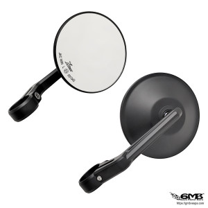 XStorm Bar End Mirror Round Matte Black Universal ...